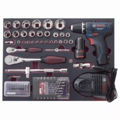 Coffret D'outils Pro-Line KRAFTWERK 264 Pièces + Perceuse Visseuse BOSCH 1/4" 1/2" - 3949 -Atelier Précision KRA00054 4