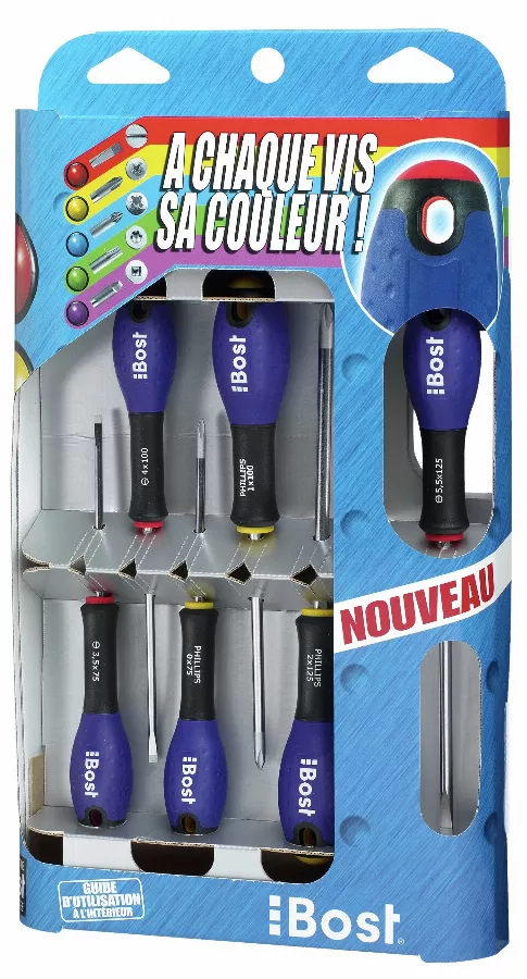 Coffret 6 Tournevis Expert BOST - 849610 3 Coffret 6 Tournevis Expert BOST - 849610