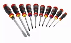 Jeu 10 Tournevis Fente Phillips Et Pozidriv SAM - TJ10