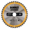 Lame Scie Circulaire Stationnaire 216x30 Mm 40 Dents Construction DEWALT - DT1953 -Atelier Précision dt1953 1